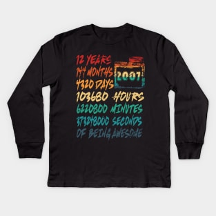 12 years of being awesome Kids Long Sleeve T-Shirt